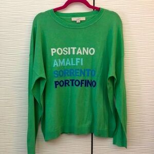 COPY - NWT LOFT green Italian coastal cities sweater.